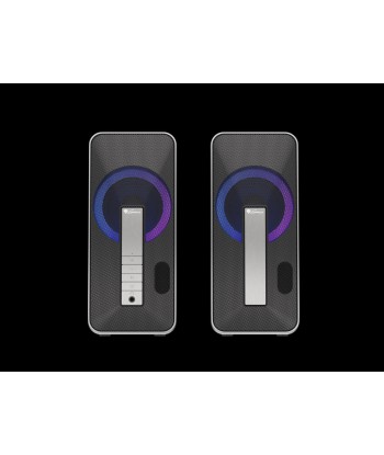 Genesis Computer Speaker Helium 100BT RGB Gaming Speakers, Bluetooth, Silver/Black