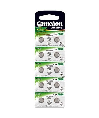 Camelion AG10/LR54/LR1131/389, Alkaline Buttoncell, 10 pc(s)