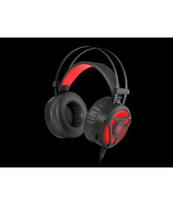 Genesis Neon 360 Gaming Headset - Black/Red, Wired, Built-in Mic