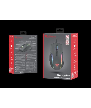GENESIS Xenon 220 Gaming Mouse, 500 - 6400DPI, Wired, Black