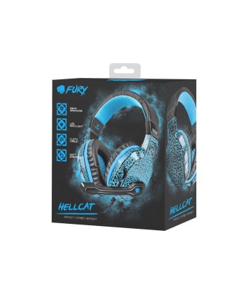 Fury Hellcat NFU-0863 Wired Gaming Headset - Black/Blue