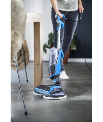 Mop, SpinWave, Corded operating, Washing function, Power 105 W, Blue/Titanium