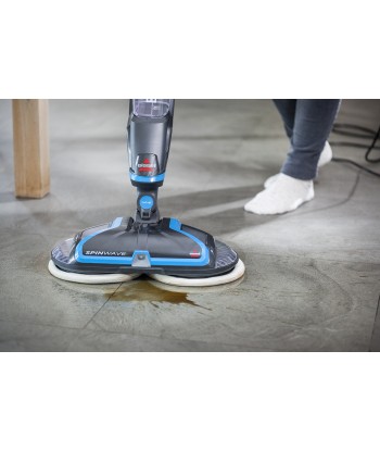Mop, SpinWave, Corded operating, Washing function, Power 105 W, Blue/Titanium