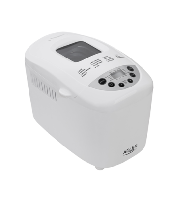 Adler Bread maker AD 6019 Power 850 W, Number of programs 15, Display LCD, White