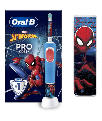 Hambahari Oral-B Vitality PRO Kids Spiderman with Travel Case, Blue