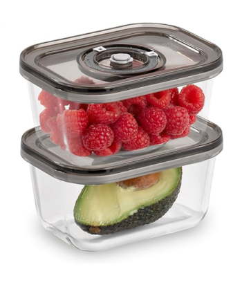 Caso VacuBoxx Eco-Duo S Glass Vacuum Containers 0.5L, 2pcs