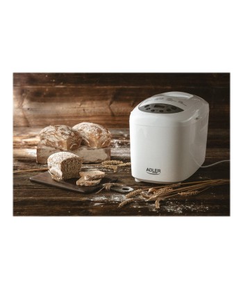 Adler Bread maker AD 6019 Power 850 W, Number of programs 15, Display LCD, White