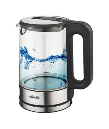 Mesko MS 1301b Electric, 1850 W, 1.7 L, Glass/Stainless steel, 360° rotational base, Black