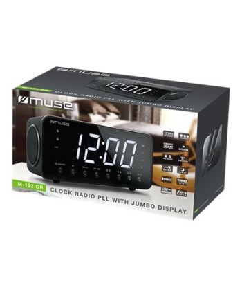 Muse Clock radio  M-192CR Black, Display : 1.8 inch white LED with dimmer