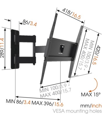 Vogels MA3040-A1 Täisliikuv Teleri Seinakinnitus 32-65"