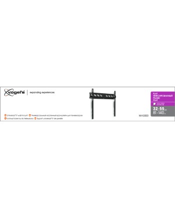 Vogels, Wall mount, MA3000-A, Fixed, 32-55", Maximum weight (capacity) 60 kg, Black