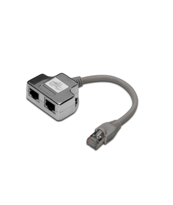 Digitus CAT 5e patch cable adapter, 2x CAT 5e, shielded 	DN-93904 Black, RJ45 socket to RJ45 plug, 0.19 m