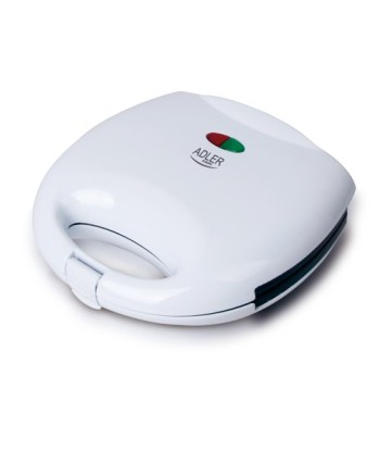 Võileivagrill Adler AD 301 750 W, Number of plates 1, Number of pastry 2, White