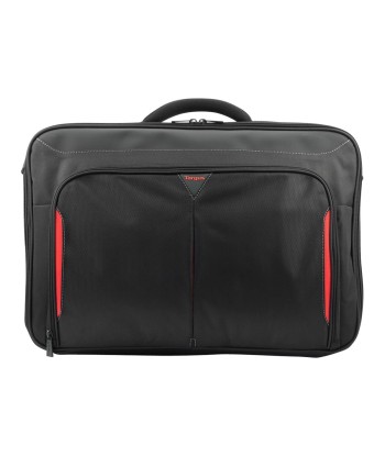 Targus Clamshell Laptop Bag CN418EU - Black/Red, Shoulder Strap, Briefcase
