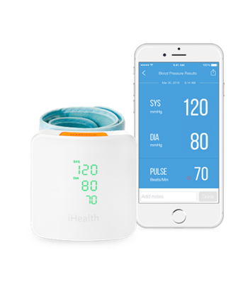 iHealth Wrist Blood Pressure Monitor BP7S - Wireless, White
