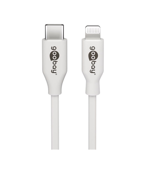 Goobay Lightning to USB-C Cable, 2m, White - Charge & Sync for Apple Devices Goobay Lightning to USB-C Cable, 2m, White - Charge & Sync for Apple Devices