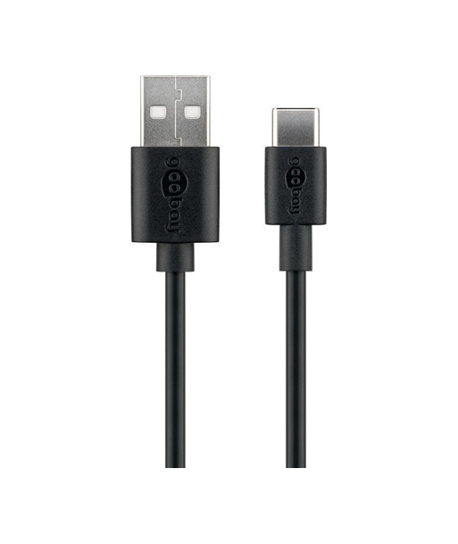 Goobay USB 2.0 Cable, USB-C to USB-A, Black