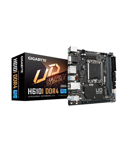 Gigabyte H610I DDR4 1.0 M/B Processor family Intel, Processor socket  LGA1700, DDR4 DIMM, Memory slots 2, Supported hard disk dr