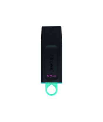 Kingston DataTraveler Exodia USB Flash Drive 64 GB, USB 3.2 Gen 1, Black/Blue, Protective Cap, Large loop