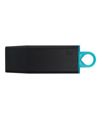 Kingston DataTraveler Exodia USB Flash Drive 64 GB, USB 3.2 Gen 1, Black/Blue, Protective Cap, Large loop