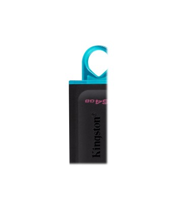Kingston DataTraveler Exodia USB Flash Drive 64 GB, USB 3.2 Gen 1, Black/Blue, Protective Cap, Large loop
