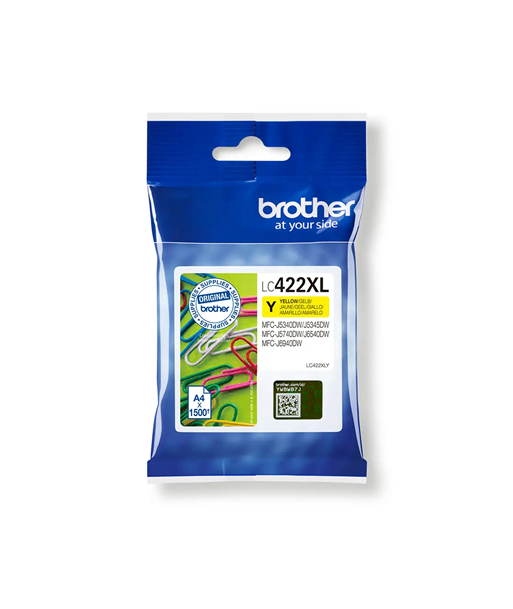 Brother LC422XLY Ink Cartridge, Yellow Brother LC422XLY Ink Cartridge, Yellow
