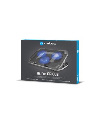 Natec Laptop Cooling Pad ORIOLE 740 g, Black, 270 x 400 x 25 mm