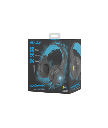 Игровая гарнитура Fury Warhawk Built-in microphone, Black/Blue
