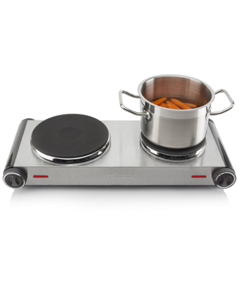 Tristar Free standing table hob KP-6248 Number of burners/cooking zones 2, Stainless Steel/Black, Electric