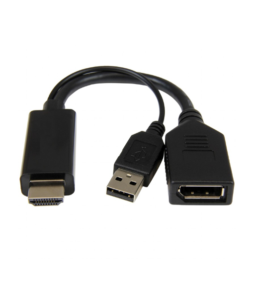 Адаптер Cablexpert HDMI-DisplayPort – активный 4K UHD, черный, 0,1 м Адаптер Cablexpert HDMI-DisplayPort – активный 4K UHD, черный, 0,1 м