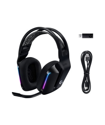 Belaides Žaidimu ausines Logitech G733, LIGHTSPEED, RGB, Juodos Logitech