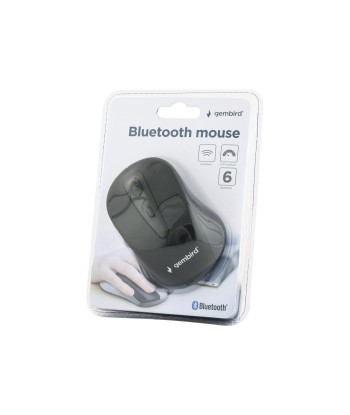 Gembird MUSWB2 Optical Bluetooth mouse, Wireless connection, 6 button, Black, Grey