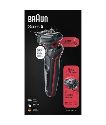Braun Series 5 51-R1000s Wet & Dry Elektriline Pardel - Must/Punane