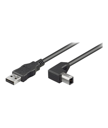 Goobay USB 2.0 Kaabel, 90° Nurga all, Must