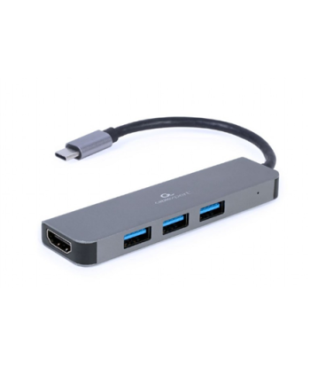 Cablexpert USB Type-C 2-in-1 multi-port adapter (Hub + HDMI) A-CM-COMBO2-01 0.09 m, Grey, USB Type-C