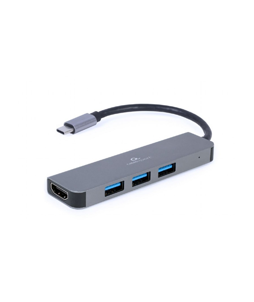 Cablexpert USB Type-C 2-in-1 multi-port adapter (Hub + HDMI) A-CM-COMBO2-01 0.09 m, Grey, USB Type-C