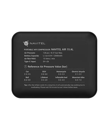 Портативный воздушный компрессор Navitel AIR 15 AL