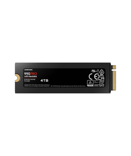 Samsung 990 PRO 4TB PCIe 4.0 NVMe M.2 SSD с радиатором Samsung 990 PRO 4TB PCIe 4.0 NVMe M.2 SSD с радиатором