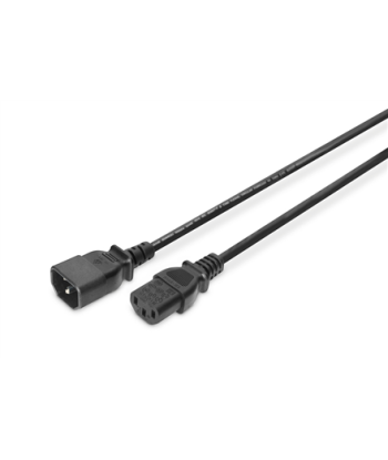 Digitus Power Cord Extension Cable, C13 to C14, 1.8m, Black