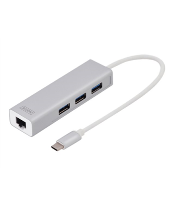 DIGITUS USB Type-C 3-Port Hub + Gigabit Ethernet Digitus