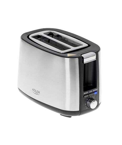 Adler AD 3214 Röster - 750W, 2 pesaga, Roostevaba teras