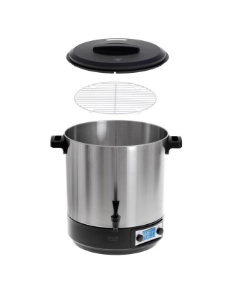 Adler AD 4496 Electric Pot/Cooker - 28L Stainless Steel/Black with Lid