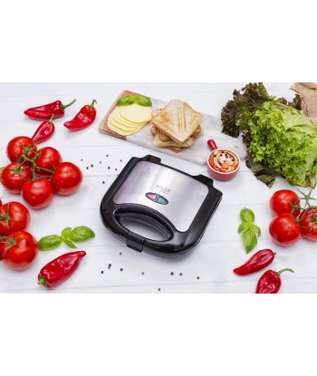 Võileivagrill Adler AD 3015 750 W, Number of plates 1, Number of pastry 2, Black