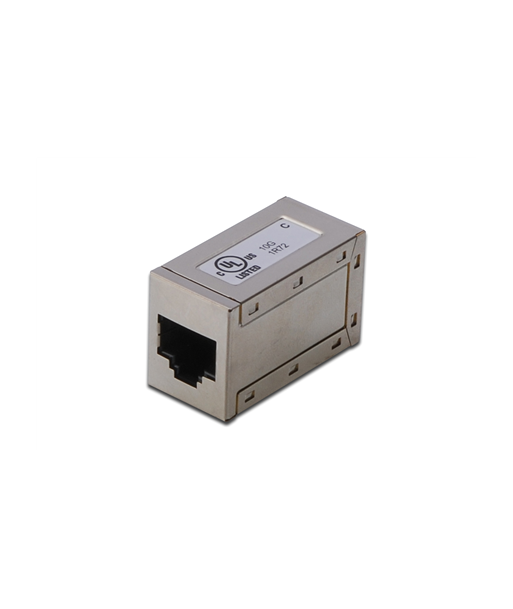 Digitus CAT6 RJ45 Coupler - Shielded, Keystone, Inline, Black