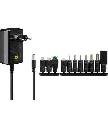 Goobay 64568 Universal Power Supply 3 V - 12 V, Max. 12 W, Black