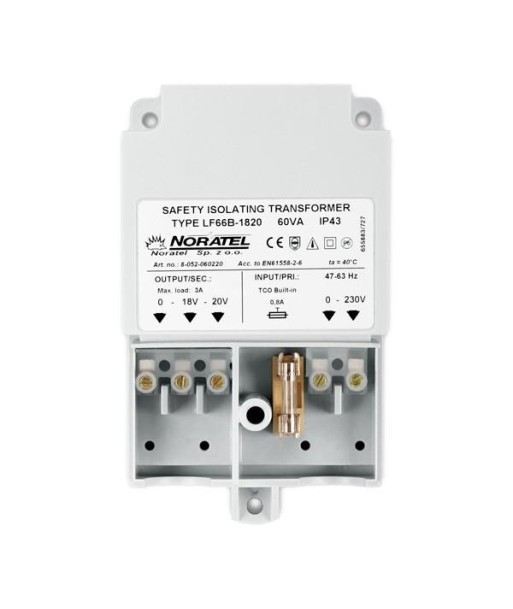 Satel TR60VA Trafo - 230V kuni 18V DC, 60VA Satel TR60VA Trafo - 230V kuni 18V DC, 60VA
