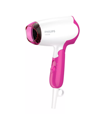 Philips föön BHD003/00 - Kompaktne 1400W 2 temperatuuriseadistusega - Valge/Roosa