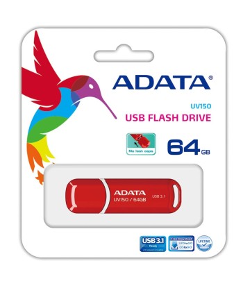 ADATA UV150 64GB USB 3.1 Mälupulk - Punane