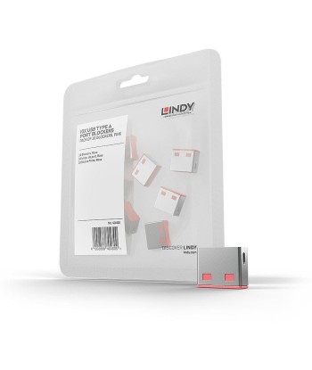 Блокиратор USB-портов Lindy - Розовый (10 шт)