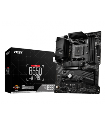 MSI B550-A PRO Processor family AMD, Processor socket AM4, DDR4 DIMM, Memory slots 4, Supported hard disk drive interfaces